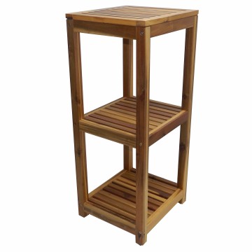 Sustainable 3-Tier Acacia Wood Bath Shelf KD for Wholesale - Premium Bathroom Organizer